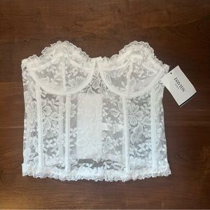 White Bridal Bustier